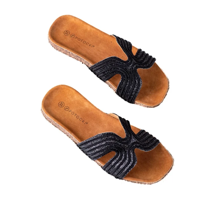 Štýlové nazúvaky čierne dámske bez podpätku Štýlové nazúvaky čierne dámske bez podpätku