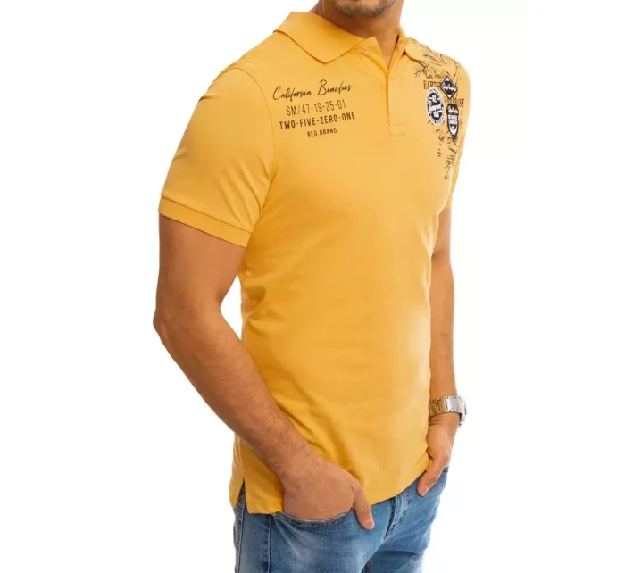 Polokošeľa s potlačou žltá FashionStreet PX0375