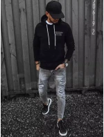 Pánska čierna mikina FashionStreet BX5463