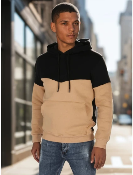 Pánska základná mikina s kapucňou čierna FashionStreet BX5877 Pánska základná mikina s kapucňou čierna FashionStreet BX5877