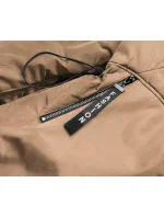 Béžovo-ťavia dámska bunda pre prechodné obdobie (B8037-12046)