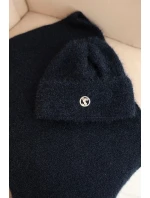 Dámsky mäkký pletený set čiapky a šálu modrý Dámsky mäkký pletený set čiapky a šálu modrý