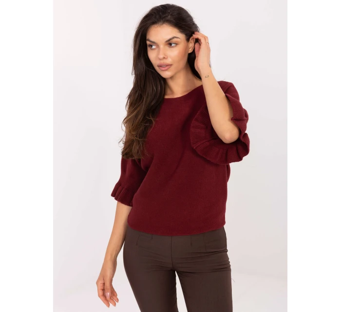 Sweter IT SW model 21302469 bordowy - FPrice