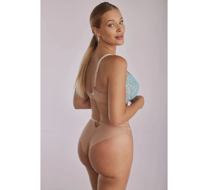 Dámska podprsenka Camile SC-1123 Turquoise and Beige - Kinga
