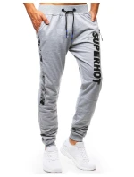 Pánské světle šedé teplákové kalhoty model 21964151 - Dstreet