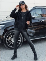 Dámská krátká bunda z alpaky s kapucí černá Dstreet model 21980436 - FashionStreet