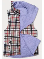 Oboustranná dámská vesta ve vřesové barvě model 18471320 - Miss TiTi Oboustranná dámská vesta ve vřesové barvě model 18471320 - Miss TiTi