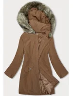 Dámska zimná bunda karamelová (M-R45)