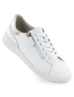 Dámske biele kožené poltopánky eVento 138