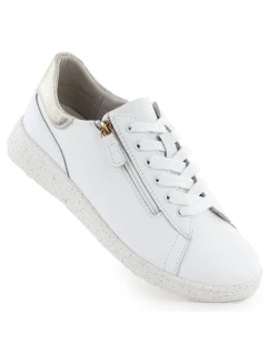 Dámske biele kožené poltopánky eVento 138