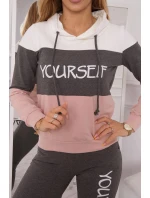 Súprava s potlačou vo farbe ecru+graphite