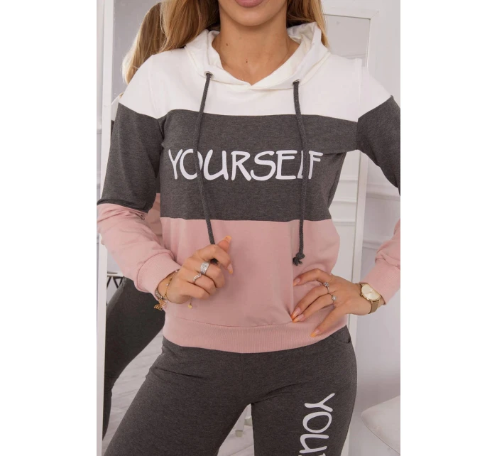 Súprava s potlačou vo farbe ecru+graphite