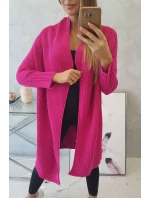 Sveter s netopierími rukávmi fuchsiový