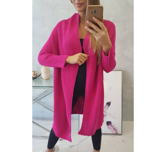 Sveter s netopierími rukávmi fuchsiový