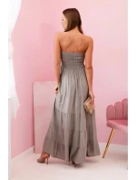 Dámske viskózové šaty s elastickým vrchným dielom Fango