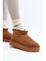 Módní semišové nízké sněhule Camel model 21607395 - Boto Módní semišové nízké sněhule Camel model 21607395 - Boto