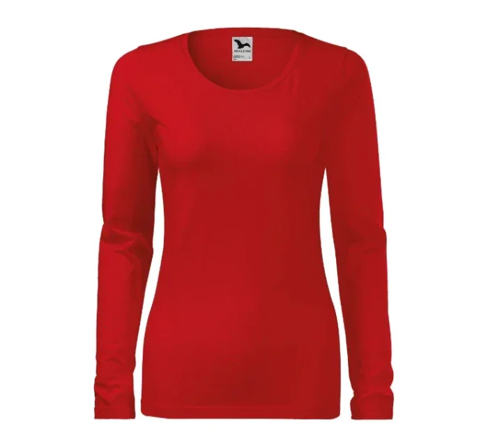 Štíhla košeľa pre ženy červená