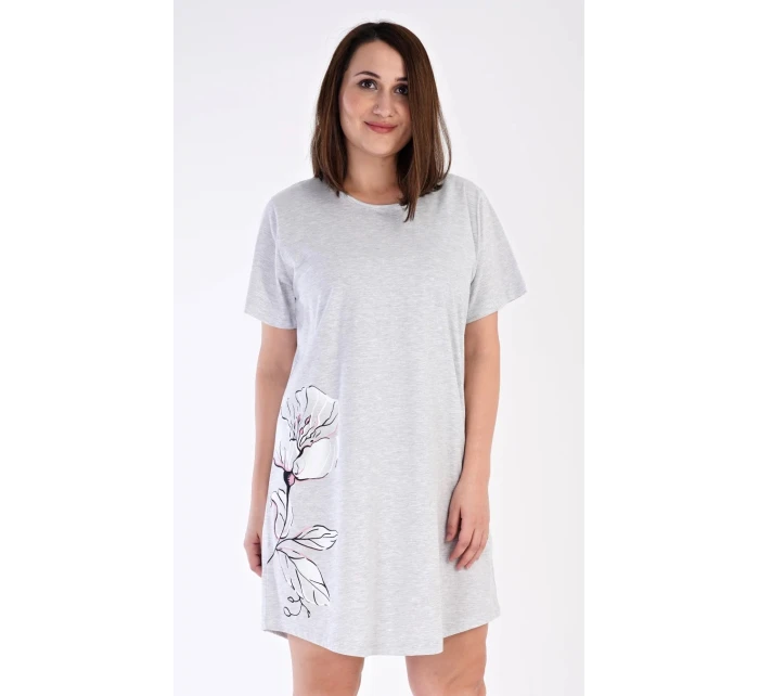 Dámska sivá nočná košeľa s potlačou Nicol - Vienetta