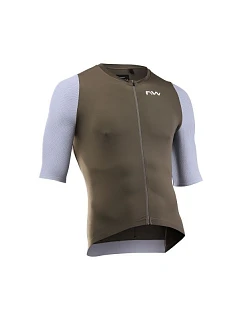 Cyklistické tričko NORTHWAVE Extreme Evo Jersey S/s, hnedé
