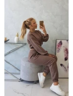 Zateplený set s krátkou mikinou mocca Zateplený set s krátkou mikinou mocca