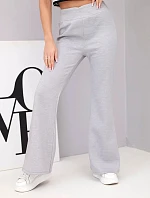 Dámske motýlie nohavice s rozšírenými nohavicami sivé