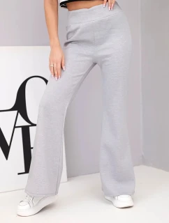 Dámske motýlie nohavice s rozšírenými nohavicami sivé