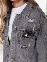 Dámská džínová bunda šedá Dstreet model 21991691 - FashionStreet Dámská džínová bunda šedá Dstreet model 21991691 - FashionStreet