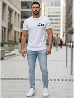 Tshirt męski z nadrukiem biały model 22156950 - FashionStreet