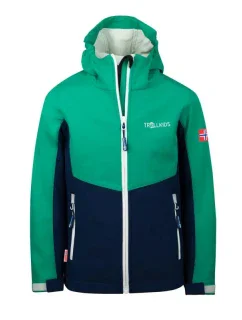 Detská softshellová bunda Trollkids Kristiansand Jacket pepper Jr 320-327