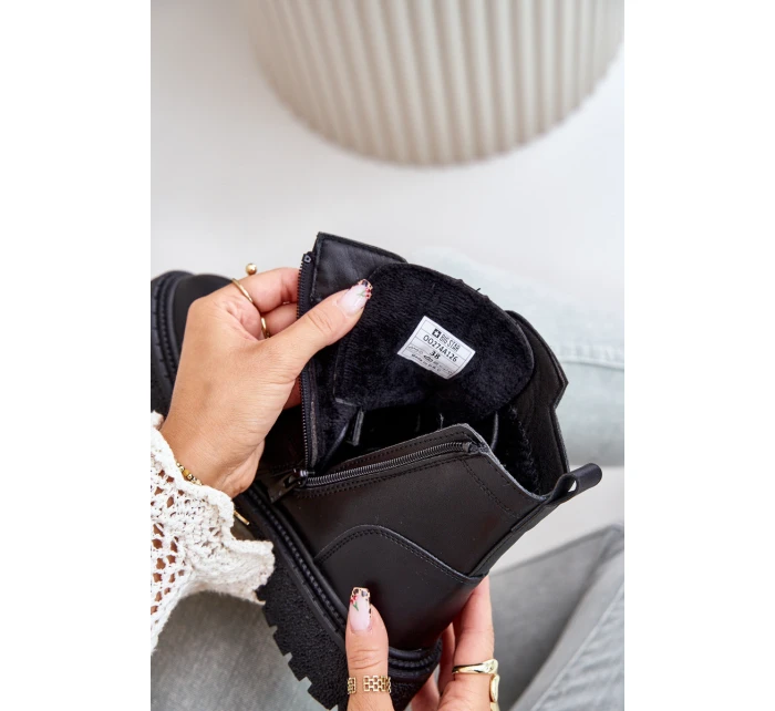 Zateplené botky workery dámské model 21671558 černé - Big Star Shoes