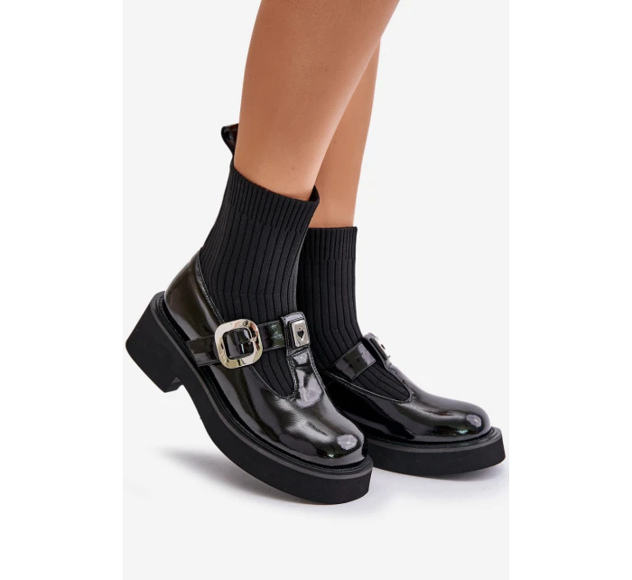 Lakované Boty Se A Přezkou Černé model 21671876 - S.Barski