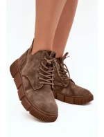 Semišové nízké dámské na platformě Big Star béžové model 21708669 - Big Star Shoes Semišové nízké dámské na platformě Big Star béžové model 21708669 - Big Star Shoes