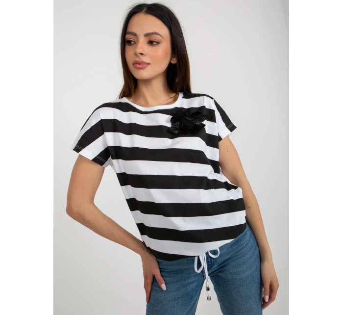 Bluzka RV BZ model 18547375 biało czarny - FPrice Bluzka RV BZ model 18547375 biało czarny - FPrice