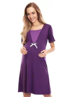 Dámská těhotenská noční košile model 19361527 fialová - PeeKaBoo Dámská těhotenská noční košile model 19361527 fialová - PeeKaBoo