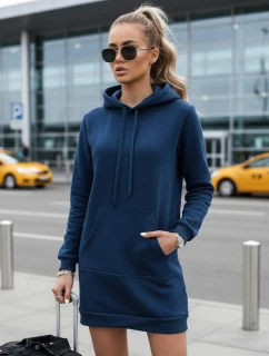 Dámská dlouhá oversize mikina tmavě modrá Dstreet model 21964008 - FashionStreet