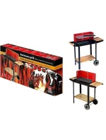 ZÁHRADNÝ GRILOVACÍ KOLESO 85x42x83 cm ČERVENÉ