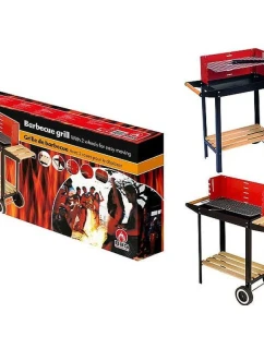 ZÁHRADNÝ GRILOVACÍ KOLESO 85x42x83 cm ČERVENÉ