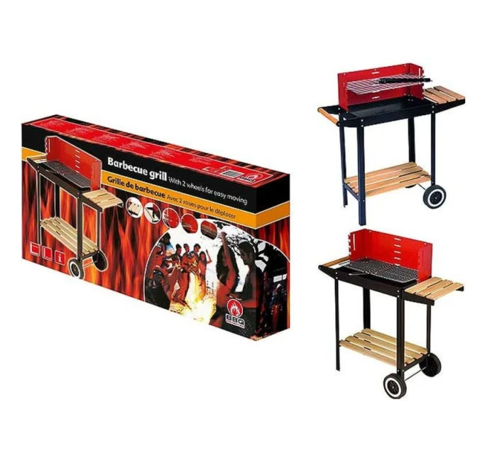 ZÁHRADNÝ GRILOVACÍ KOLESO 85x42x83 cm ČERVENÉ