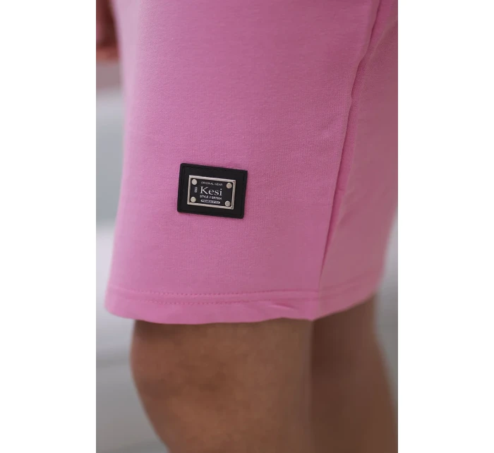 Šaty s viazaným výstrihom ružový Šaty s viazaným výstrihom ružový