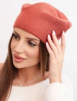 Dámska čiapka klasická hladká K420 hrdzavá