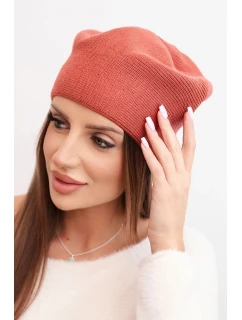 Dámská zimní čepice z vlny s a prodlouženými stranami fialová model 21865204 - K-Fashion