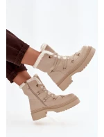 Dámské sněhule s kožíškem Béžové model 21715014 - Boto Dámské sněhule s kožíškem Béžové model 21715014 - Boto