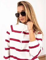 Bluza RV BL model 22401106 biało czerwony - FPrice Bluza RV BL model 22401106 biało czerwony - FPrice