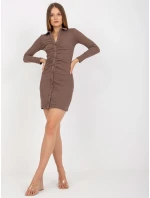 Dámske šaty RV SK 8014 hnedé Dámske šaty RV SK 8014 hnedé