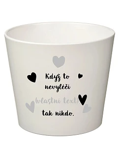 Biely keramický kvetináč – ak to nezvládne on… tak už nikto – malý