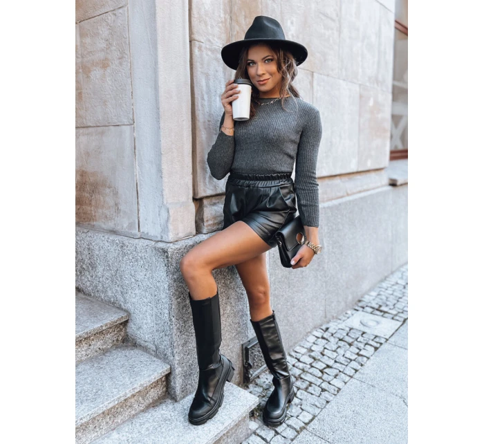 Dámský svetr tmavě šedý Dstreet model 21964168 - FashionStreet Dámský svetr tmavě šedý Dstreet model 21964168 - FashionStreet