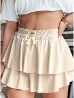 mini sukně s volánem světle béžová Dstreet model 21986582 - FashionStreet mini sukně s volánem světle béžová Dstreet model 21986582 - FashionStreet