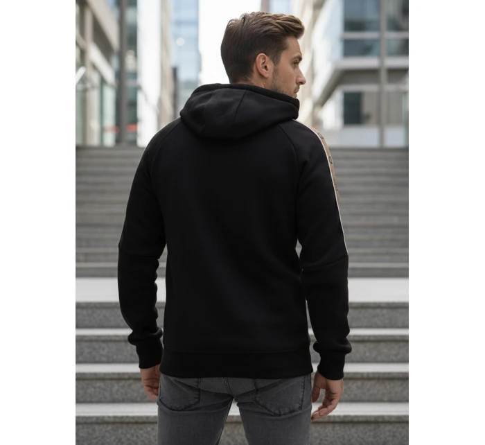 Pánská mikina s kapucí černá model 21994663 - Dstreet Pánská mikina s kapucí černá model 21994663 - Dstreet