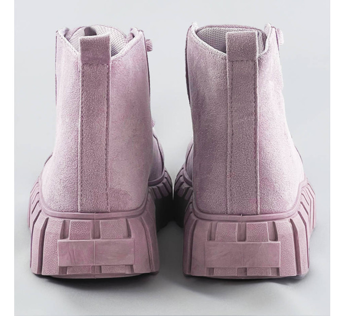 Šněrovací boty ve vřesové barvě z imitace semiše model 17153552 - VIA GIULIA