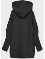 Černý přehoz přes oblečení alpaka s kapucí model 17836814 - S'WEST Černý přehoz přes oblečení alpaka s kapucí model 17836814 - S'WEST